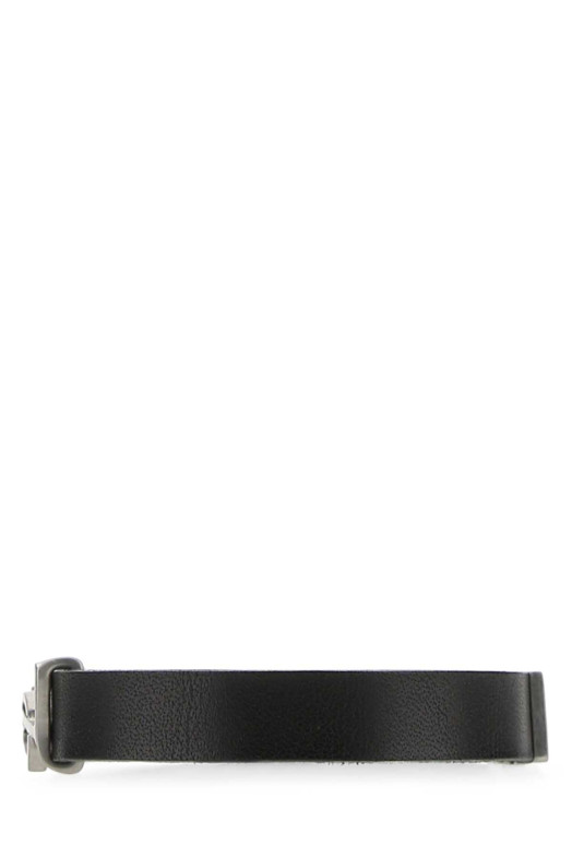 Black leather Opyum bracelet Black SAINT LAURENT (7088150IH0E)