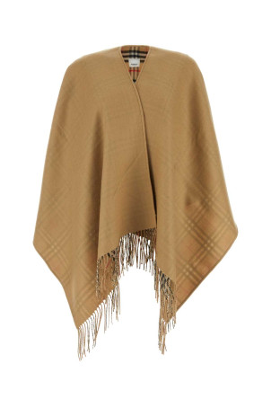Camel wool cape Multicolor BURBERRY (8071673)