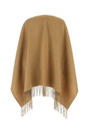 Camel wool cape Multicolor BURBERRY (8071673)