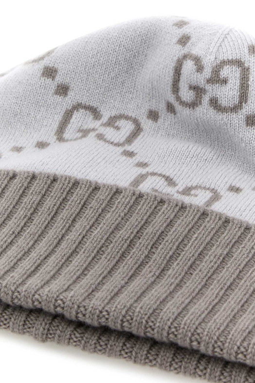 Embroidered cashmere beanie hat GUCCI (8113923GAC0)