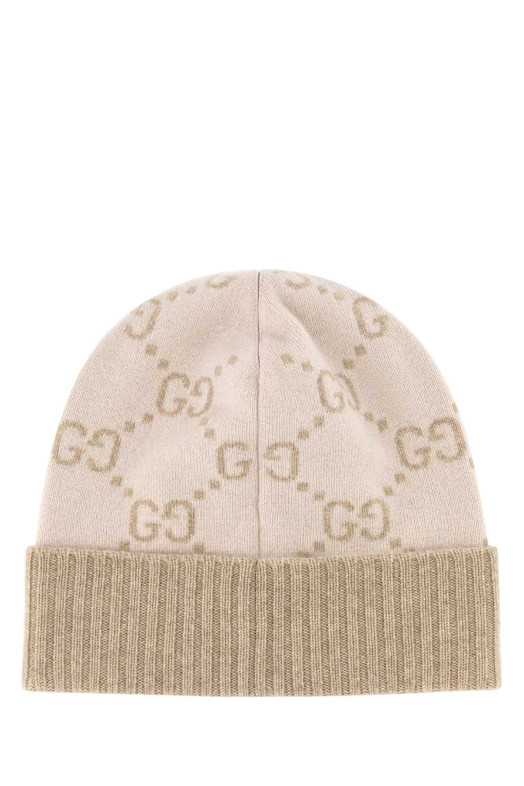 Embroidered cashmere beanie hat GUCCI (8113923GAC0)