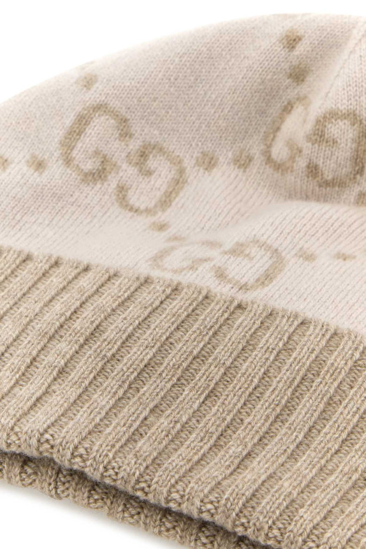 Embroidered cashmere beanie hat GUCCI (8113923GAC0)