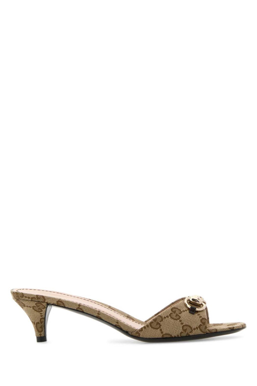 GG fabric mules White GUCCI (853672KY980)