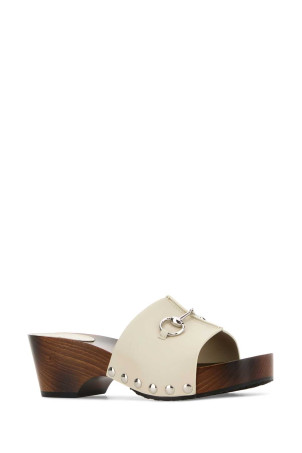 Ivory leather wedges GUCCI (854410AAF9G)