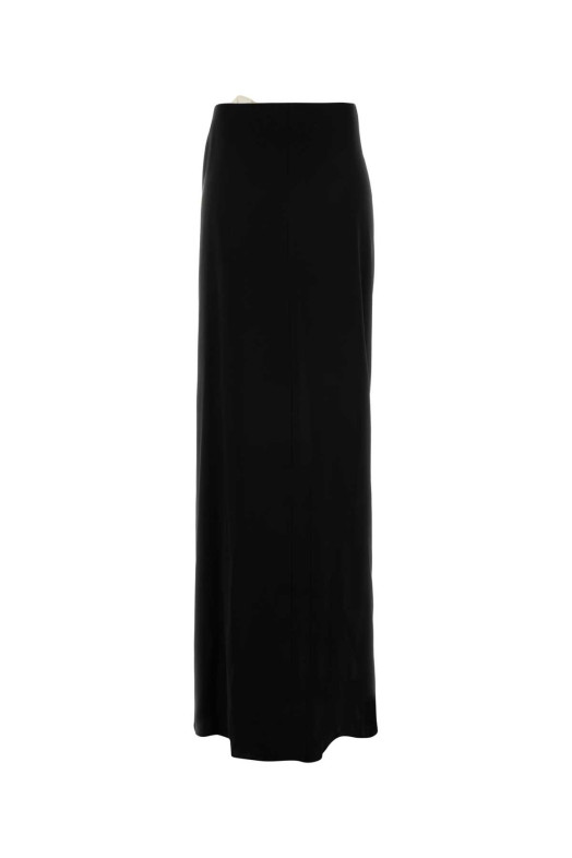 Black satin skirt Black SAINT LAURENT (858255Y720W)