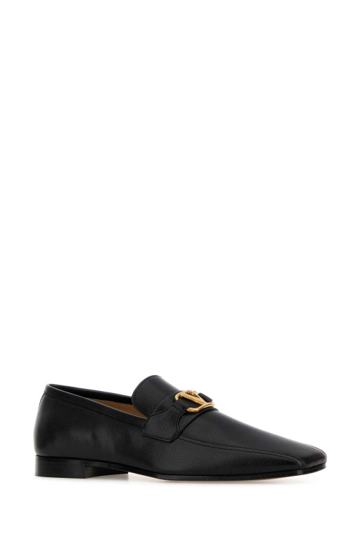 Black leather VLogo Signature loafers Black VALENTINO GARAVANI (8Y0S0N03ZWD)