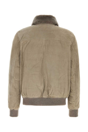 Dove grey suede Antenore dow jacket Black MOORER (ANTENOREUR)