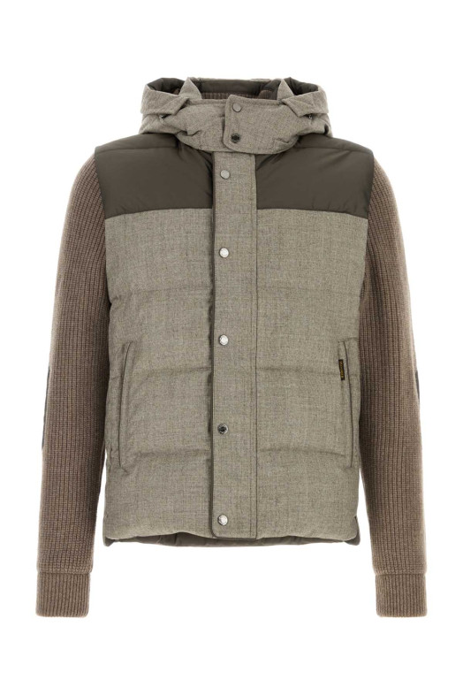 Cappuccino wool Bensa down jacket MOORER (BENSOFF)