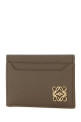 Dove grey leather card holder Gray LOEWE (C821075X09)
