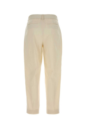 Ivory stretch cotton blend Daisy pant PT TORINO (CDVSDAZ00STDVD05)