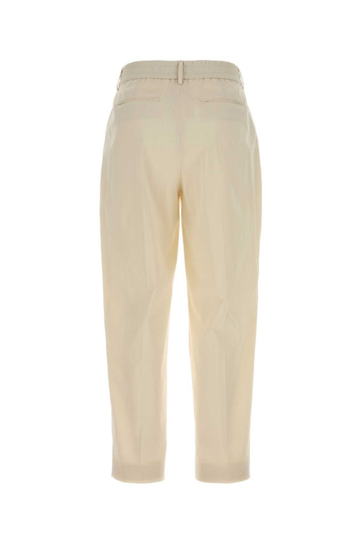 Ivory stretch cotton blend Daisy pant PT TORINO (CDVSDAZ00STDVD05)