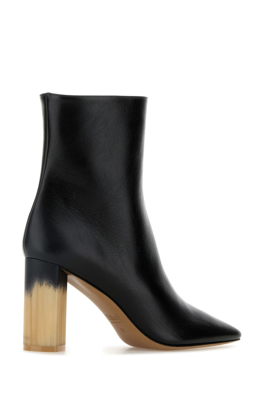Black leather Georgia ankle boots CHLOE (CHC25S07XQJ)