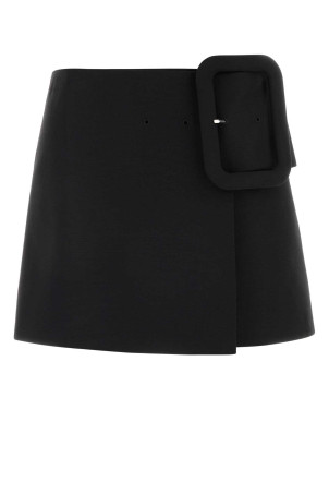 Black wool mini skirt AMI (FSK450WV0195)