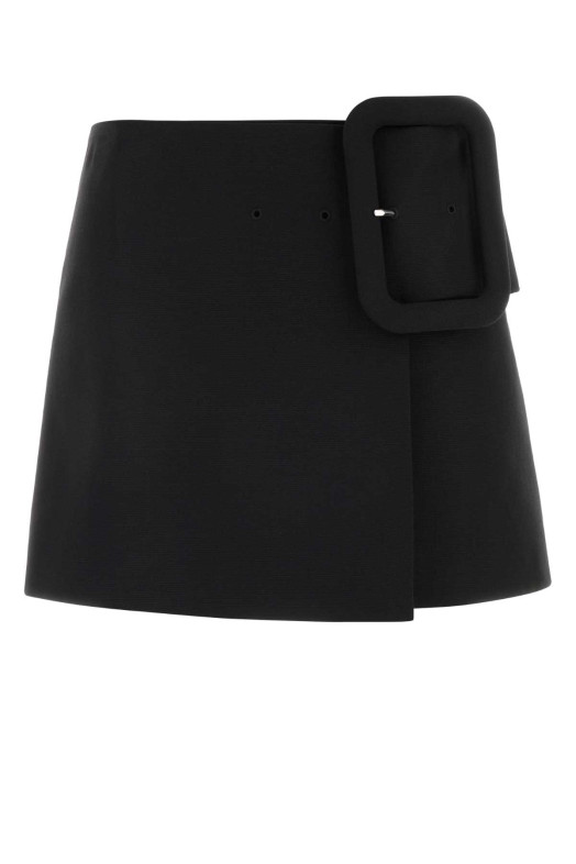 Black wool mini skirt AMI (FSK450WV0195)