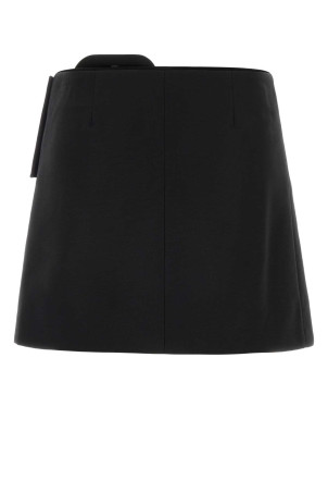 Black wool mini skirt AMI (FSK450WV0195)