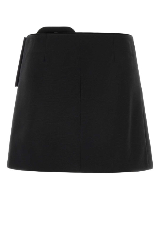 Black wool mini skirt AMI (FSK450WV0195)