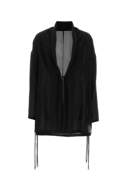 Black silk kimono Black YOHJI YAMAMOTO (HKJ17441)