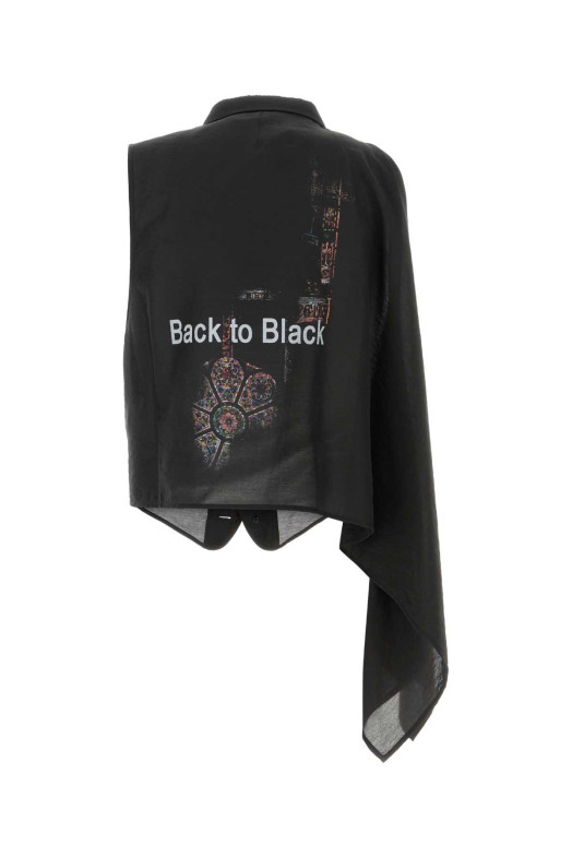 Black jersey vest Black YOHJI YAMAMOTO (HKV04219)
