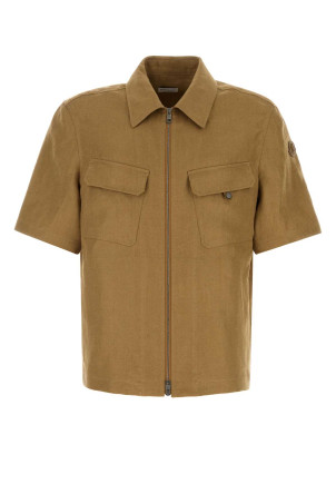 Camel linen shirt MONCLER (L10912F00033598J4)