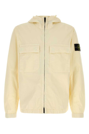 Cream stretch cotton jacket White STONE ISLAND (L1S154100077S0A10)