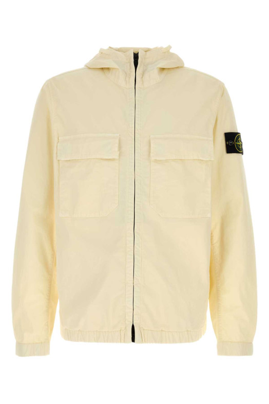 Cream stretch cotton jacket White STONE ISLAND (L1S154100077S0A10)