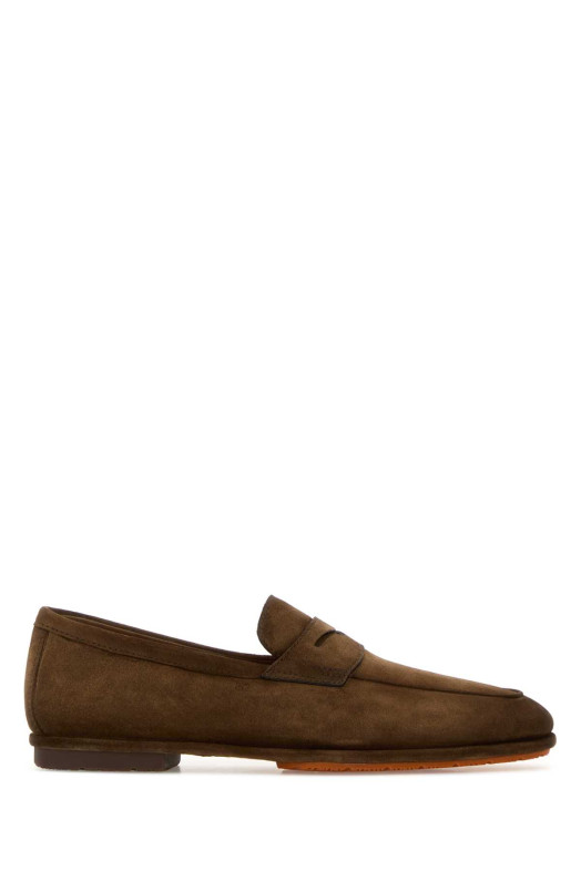 Brown suede Carlo loafers SANTONI (MCNC19298SI6SEAA)