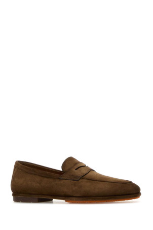 Brown suede Carlo loafers SANTONI (MCNC19298SI6SEAA)