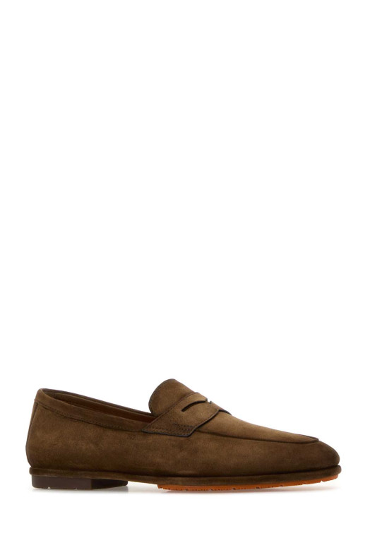 Brown suede Carlo loafers SANTONI (MCNC19298SI6SEAA)