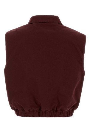 Burgundy canvas vest MIU MIU (ML1470SOOO19CV)