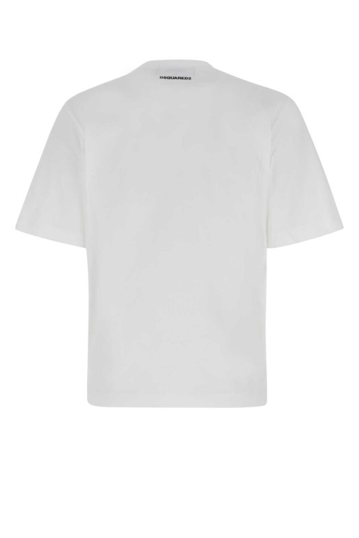 White cotton t-shirt White DSQUARED (S75GD0335S23009)