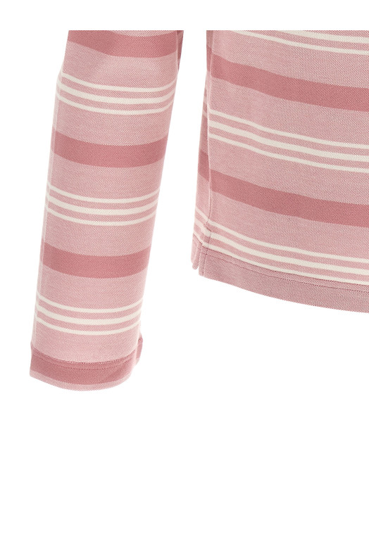 Striped polo shirt Pink
