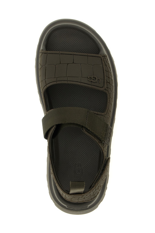 'GoldenGlow Embossed' sandals Brown