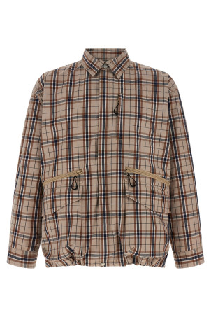 Check overshirt Beige