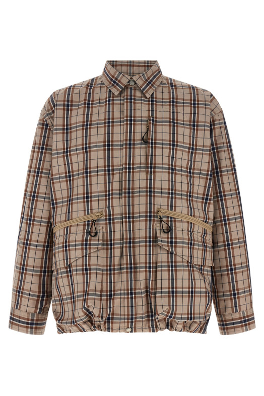 Check overshirt Beige