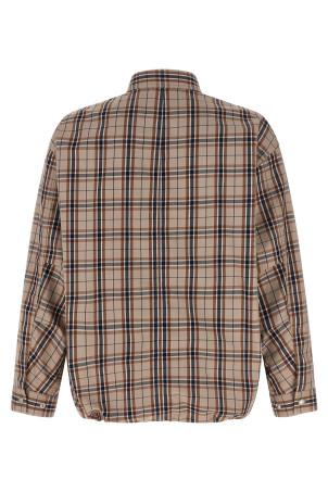 Check overshirt Beige