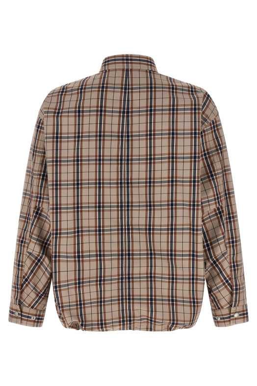 Check overshirt Beige