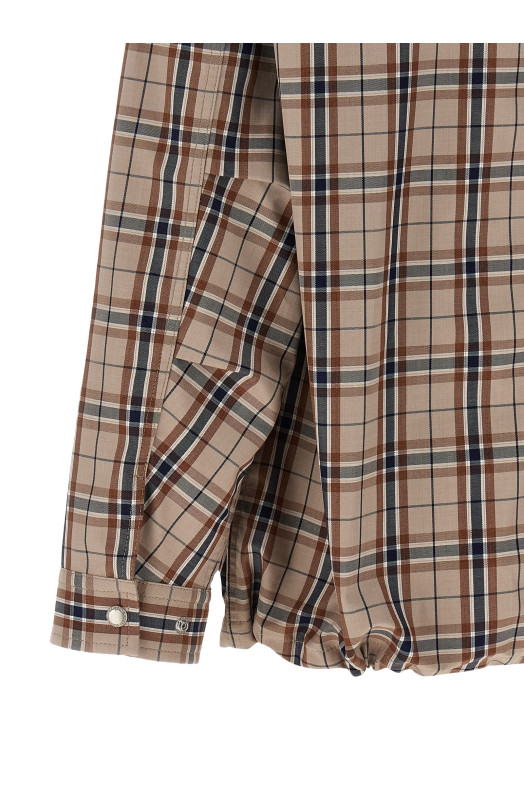 Check overshirt Beige
