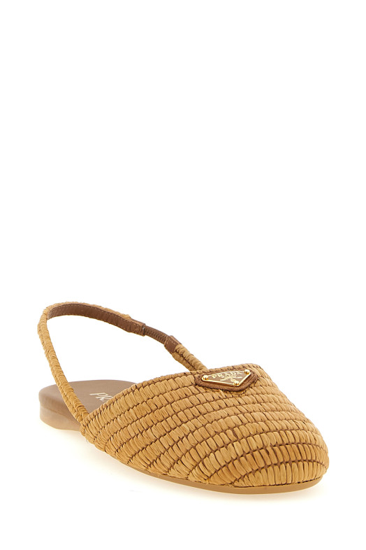 Crochet slingback Beige