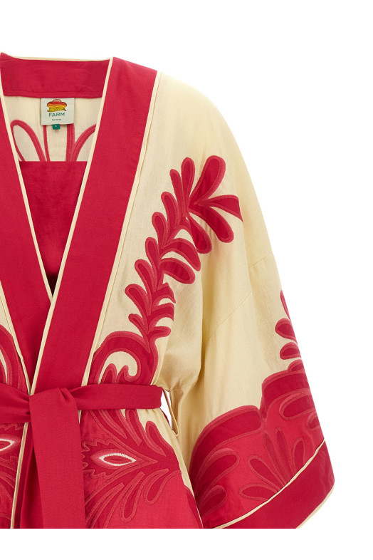 Kimono + 'Spring Arabesc' top Fuchsia