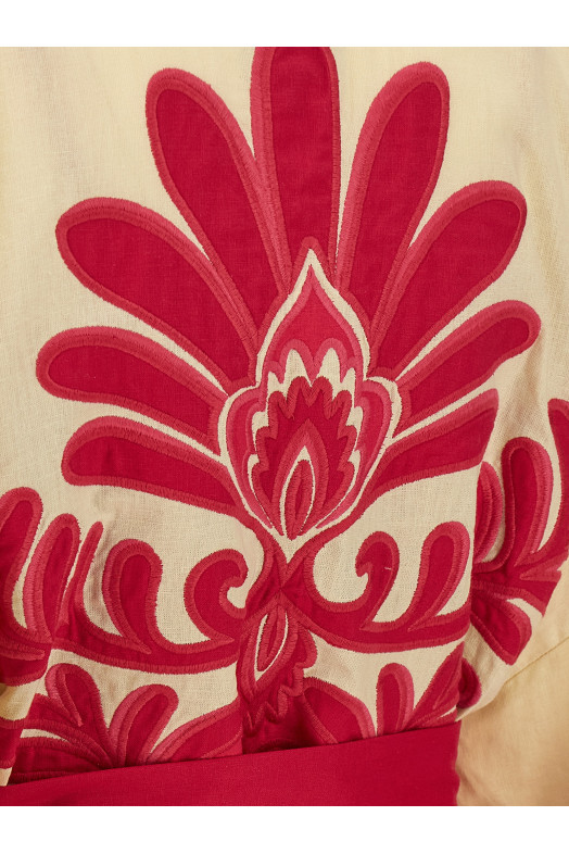 Kimono + 'Spring Arabesc' top Fuchsia