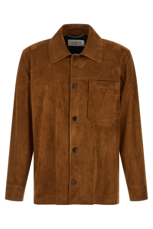 Suede overshirt Brown