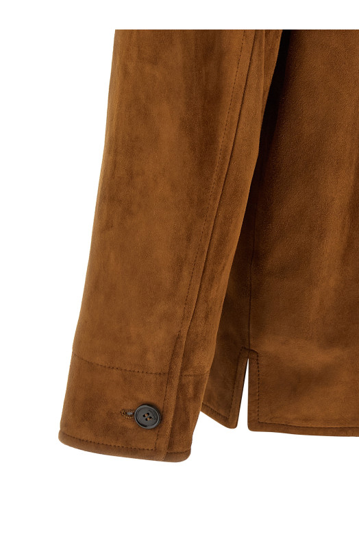 Suede overshirt Brown