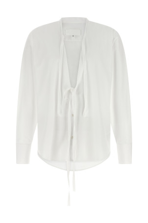 Raw cut hem shirt White
