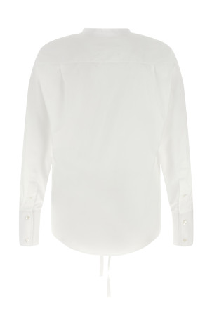 Raw cut hem shirt White