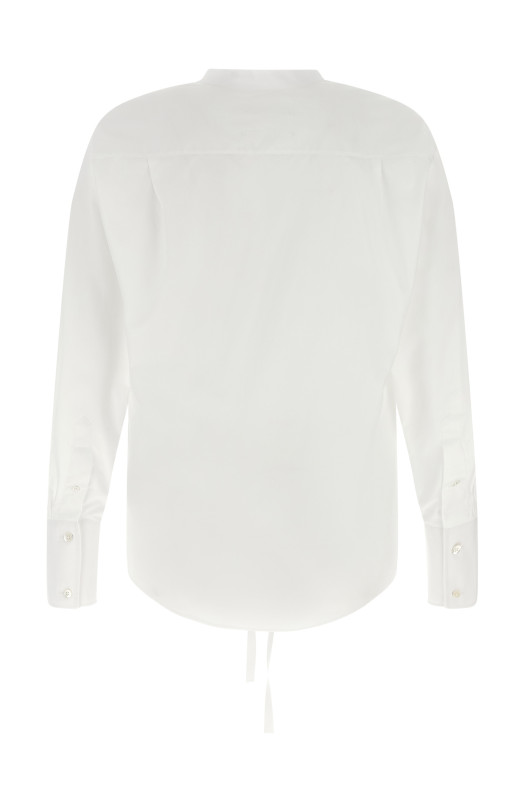 Raw cut hem shirt White
