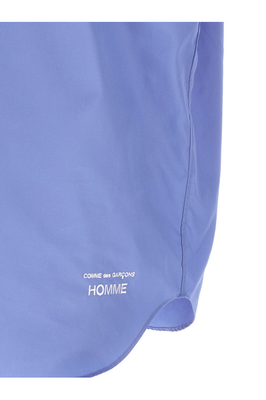 Logo embroidery shirt BLUE