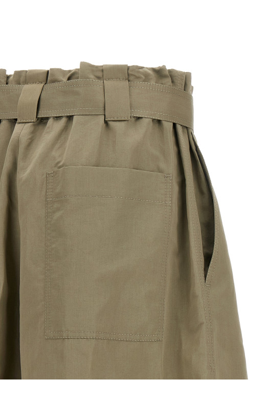 Bag waist bermuda shorts Green