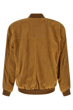 Suede bomber jacket Brown