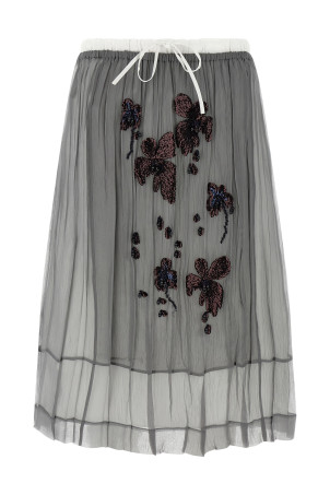 Chiffon skirt Silver