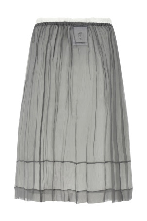 Chiffon skirt Silver